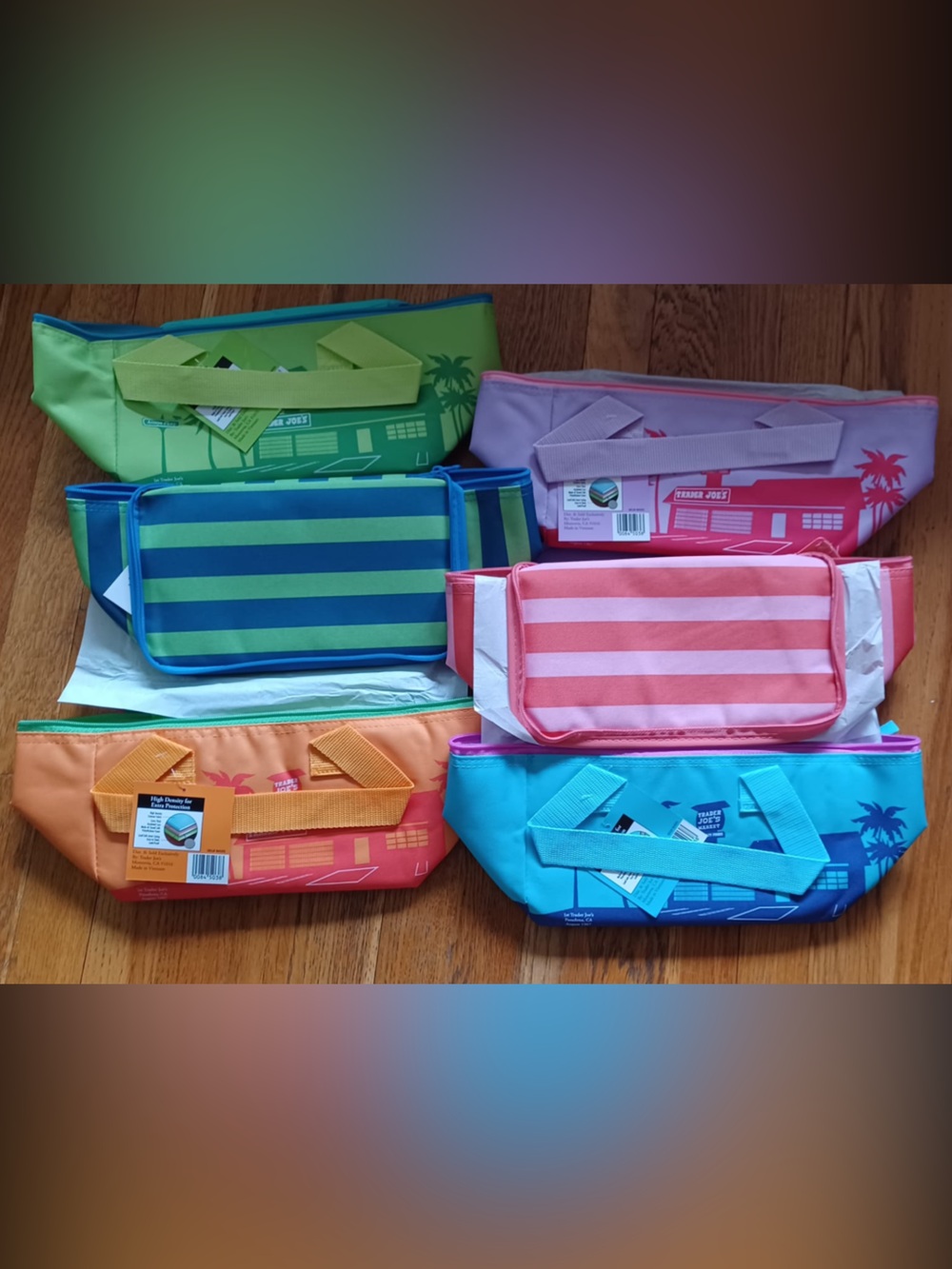New Trader Joe’s mini insulated tote bags (full set of 6)